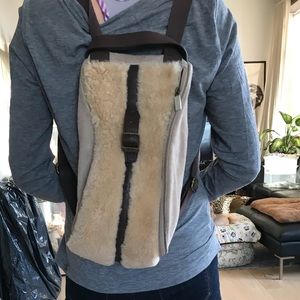 Ugg small back pack.  Sheep and suede